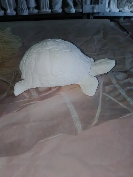 Escultura Tartaruga Imagem em Gesso Cru para Pintar