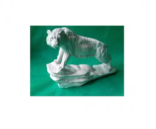 Escultura Tigre Bengala em Gesso Cru para Pintar