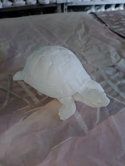 Escultura Tartaruga Imagem em Gesso Cru para Pintar