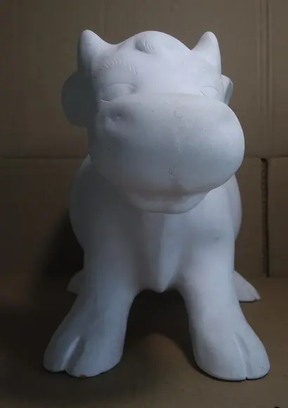Escultura Vaca Mimosa em Gesso Cru para Pintar Como Desejar