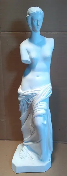 Escultura Vênus de Milo Imagem na os de Milos em Gesso Cru
