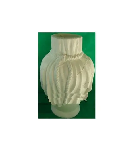 Escultura Vaso Toalha com Corda em Gesso Cru para Pintar