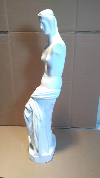 Escultura Vênus de Milo Imagem na os de Milos em Gesso Cru