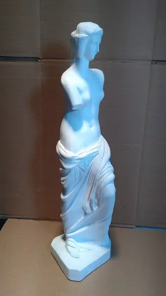 Escultura Vênus de Milo Imagem na os de Milos em Gesso Cru