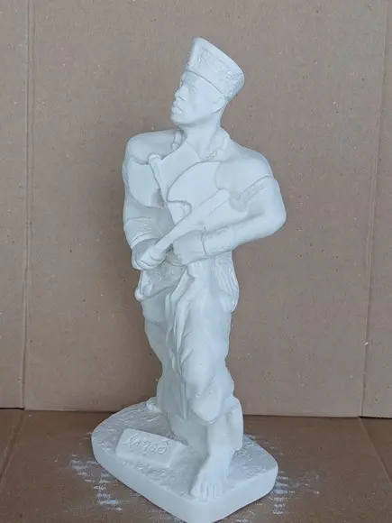 Escultura Xango Orixá do Candomblé em Gesso para Pintar