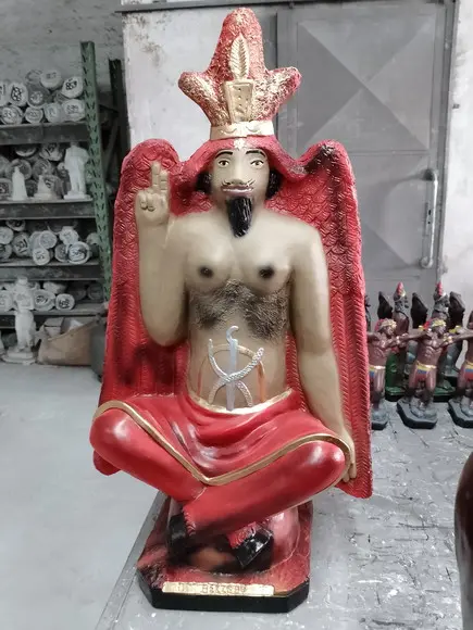 Exu Belzebu Imagem Belzebu Bafomé Baphomet Grande 60cm
