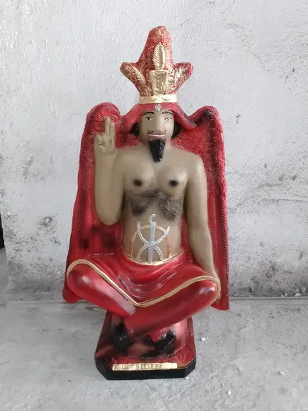 Exu Belzebu Imagem Belzebu Bafomé Baphomet Grande 60cm