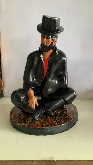 Exu Capa Preta Sentado Imagem Exu Capa Preta Sentado Cartola