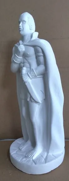 Exu Imagem Exu sem Nome para Batismo em Gesso Cru