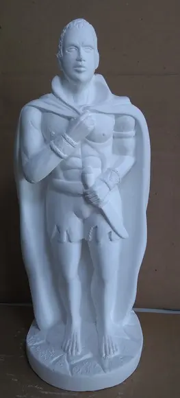 Exu Imagem Exu sem Nome para Batismo em Gesso Cru
