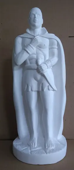 Exu Imagem Exu sem Nome para Batismo em Gesso Cru