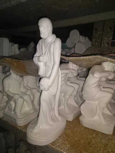 Exu João Caveira Imagem Exu Caveira em Gesso Cru