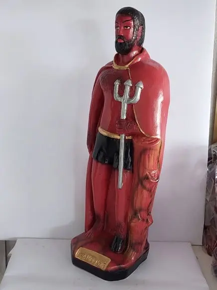 Exu Meia Noite Imagem Exu Meia Noite Vermelho Grande C/40cm