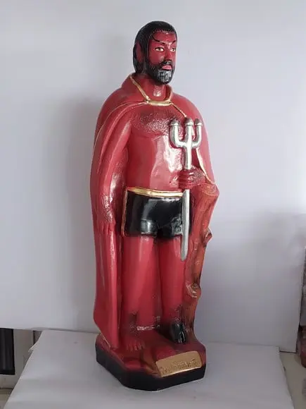 Exu Meia Noite Imagem Exu Meia Noite Vermelho Grande C/40cm