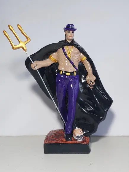 Exu sem Nome Imagem Exu Caveira Lúcifer com Capa das Almas