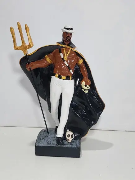 Exu sem Nome Imagem Exu Caveira Lúcifer com Capa das Almas