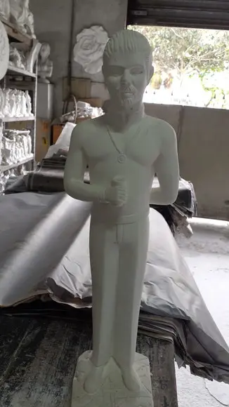 Exu Tiriri Imagem Tiriri das Encruzilhada em Gesso Cru 50cm