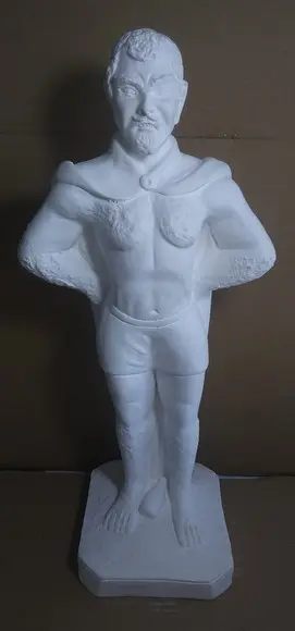Exu Veludo Imagem Exu Veludo em Gesso Cru