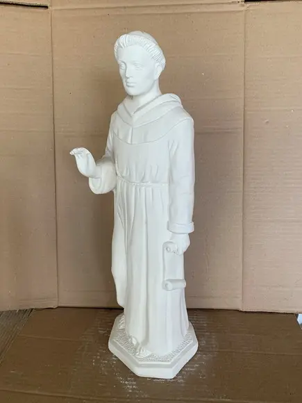 Frei Galvão Imagem Frei São Galvão Escultura Gesso Cru 40cm