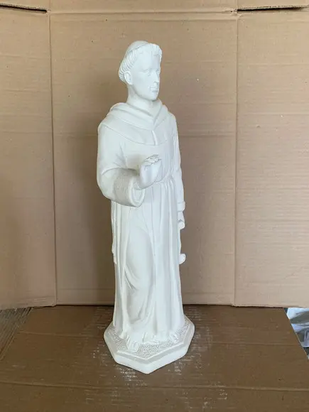Frei Galvão Imagem Frei São Galvão Escultura Gesso Cru 40cm