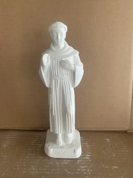 Frei Galvão Imagem Santo São Frei Galvão Escultura Gesso Cru