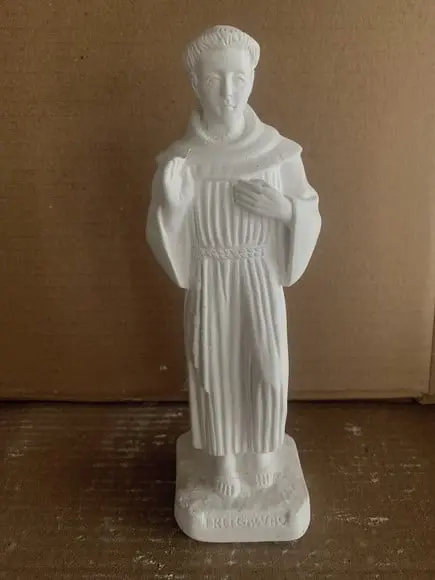 Frei Galvão Imagem Santo São Frei Galvão Escultura Gesso Cru