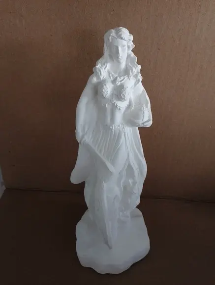 Freya Imagem Fréia Deusa Nórdica Fertilidade Amor Gesso Cru