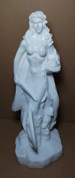 Freya Imagem Fréia Deusa Nórdica Fertilidade Amor Gesso Cru