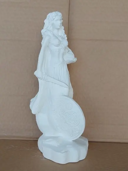 Freya Imagem Fréia Deusa Nórdica Fertilidade Amor Gesso Cru