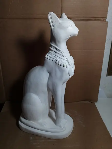 Gato Horus Imagem Gato Egípcio Horus Escultura em Gesso Cru