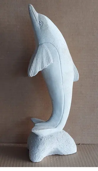 Golfinho Imagem Golfinho do Mar Escultura em Gesso Cru