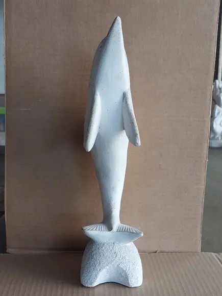 Golfinho Imagem Golfinho do Mar Escultura em Gesso Cru