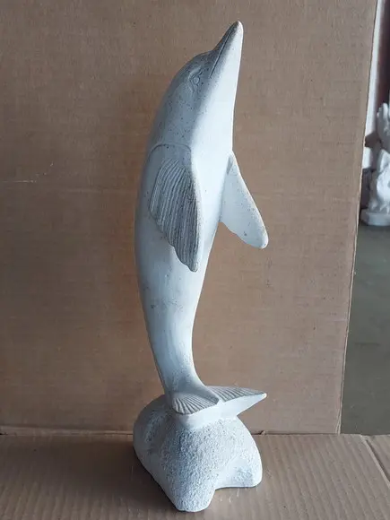 Golfinho Imagem Golfinho do Mar Escultura em Gesso Cru