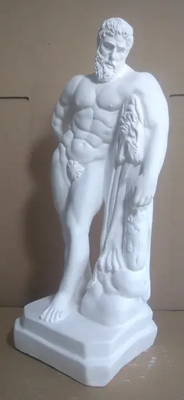 Hércules Imagem Hercules Escultura Hércules em Gesso Cru
