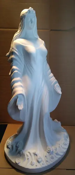 Iemanjá Imagem Yemanja em Gesso Cru 60cm 2 Opção