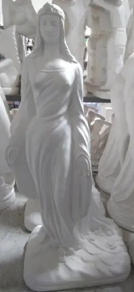 Iemanjá Imagem Yemanja em Gesso Cru 60cm 2 Opção