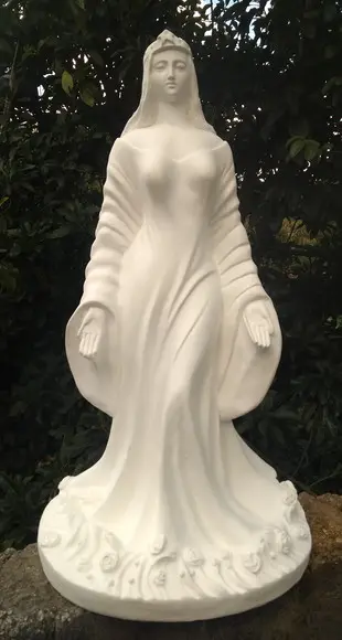 Iemanjá Imagem Yemanja em Gesso Cru 60cm 2 Opção