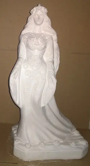 Iemanjá Imagem Yemanja em Gesso Cru Grande 43cm