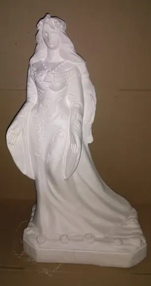 Iemanjá Imagem Yemanja em Gesso Cru Grande 43cm