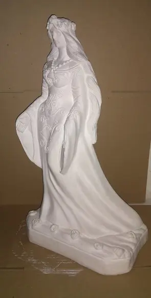 Iemanjá Imagem Yemanja em Gesso Cru Grande 43cm