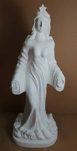 Iemanjá Imagem Yemanja Escultura em Gesso Cru