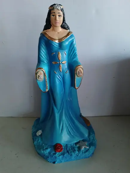 Iemanjá Imagem Yemanja Rainha do Mar com 32cm