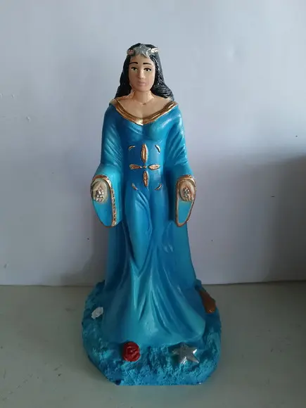 Iemanjá Imagem Yemanja Rainha do Mar com 32cm