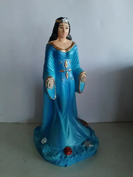 Iemanjá Imagem Yemanja Rainha do Mar com 32cm