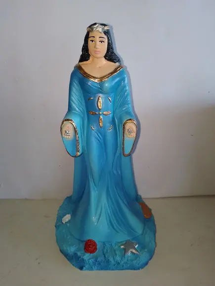 Iemanjá Imagem Yemanja Rainha do Mar com 32cm