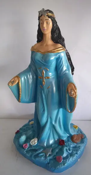 Iemanjá Imagem Yemanjá Rainha do Mar Grande c/ 45cm
