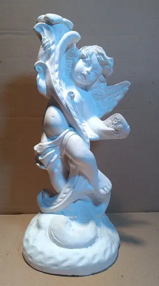 Imagem Anjo Itália Escultura Anjo em Gesso Cru para Pintar