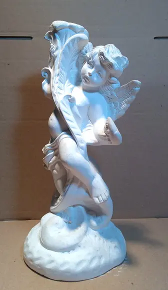 Imagem Anjo Itália Escultura Anjo em Gesso Cru para Pintar