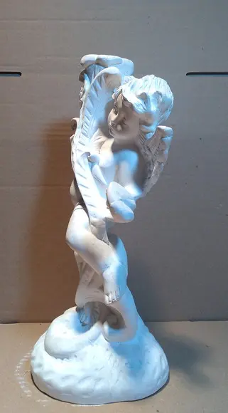 Imagem Anjo Itália Escultura Anjo em Gesso Cru para Pintar