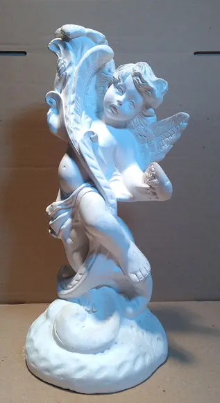 Imagem Anjo Itália Escultura Anjo em Gesso Cru para Pintar